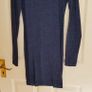H&M Navy Long Sleeve Mini Dress - Size 8 Image 3