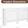 White Radiator Cover Cabinet  Stylish Wooden Heater Cover with Shelf  Modern Radiator Cabinet for Living Room Bedroom  Hallway  Safe  Practical Home Furniture Large Image 2