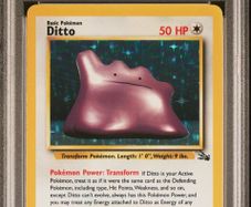 1999 Pokemon Fossil - Ditto Holo 3/62 PSA 8