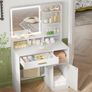 Led Dressing table with Mirror 3 Shelves and 4 Open Compartments Image 5