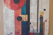 Abstract geometric art print