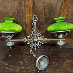 Edwardian opaline glass chandelier