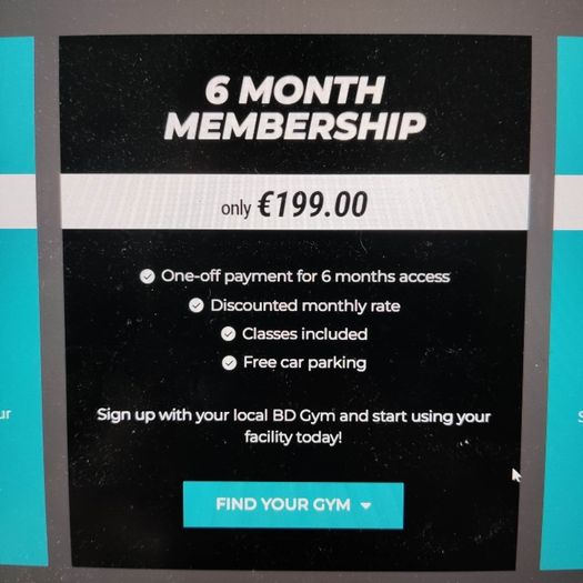 6 month membership BD gym Carlisle