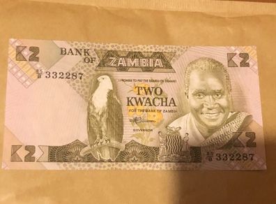 2 Kwacha Zambia UNC