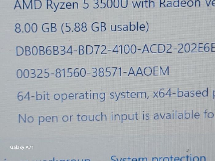 Lenovo V155-15API, AMD Ryzen 5 3500U with Radeon Vegan Mobile Gfx, 2.1GHz, 8GB Ram,  256GN SSD, Windows 11, Microsoft Edge, Chrome and VLC