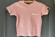 ELLESSE ladies blush pink crop T-Shirt size 6