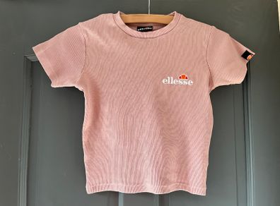 ELLESSE ladies blush pink crop T-Shirt size 6