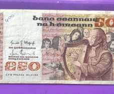 Irish fifty pound note