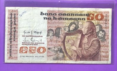 Irish fifty pound note