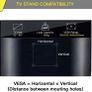 Universal Swivel TV Stand,Table Top TV Stand for Most 32''-60'' LCD LED OLED TVs, Height Adjustable TV Base Stand, Holds up to 88 pounds, Max VESA 400x400mm (FREE POSTAGE) Image 3