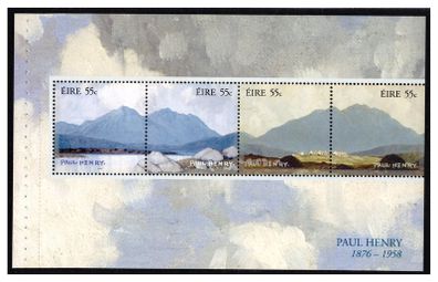 2008 Ireland Ireland Series Paul Henry Landscapes 1876-1958 Commemorative Stamps Booklet Pane Mint Never Hinged (MNH). Hibernian HP182d.