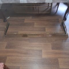A Beautiful Antique Large Brass Ajustable Fire Fender
