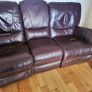 3 seater recliner learher sofa and 2 chairs Image 2