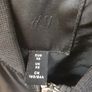 Long black heavy zipped sleeved jacket, Size - XS Image 2