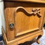 FLASH SALE ! Was 395 now 330 ! Lovely Pair Louis XVI Style Oak Bedside Lockers or Nightstands Image 5