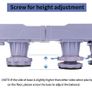 Mobile Base Fridge Stand Universal Mobile Roller Adjustable Movable Dolly Refrigerator Rack Image 5