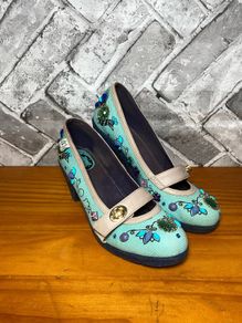 Miss L-Fire Ladies Gem Stone Decorated High Heels UK5 EUR38
