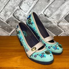 Miss L-Fire Ladies Gem Stone Decorated High Heels UK5 EUR38