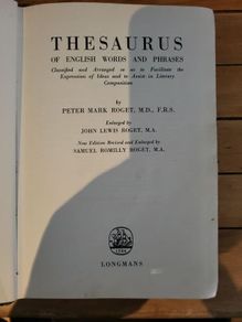 Thesaurus Of English Words And Phrases Roget 1933 Longmans Hardcover