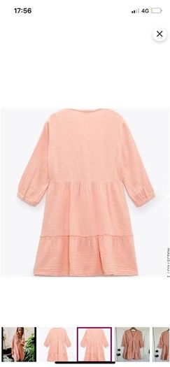 Zara peach dress size 10