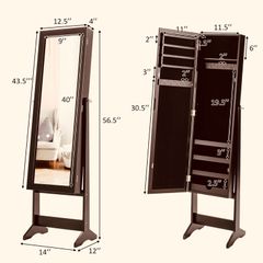 Jewelry mirror cabinet