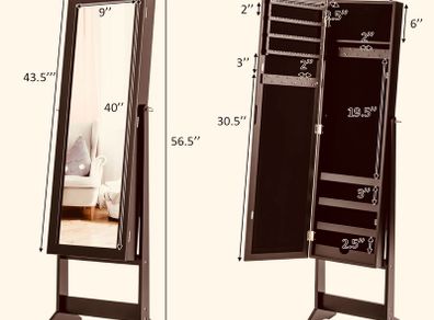 Jewelry mirror cabinet