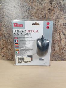 Vintage targus USB-PS/2 optical mini mouse computer laptop PC