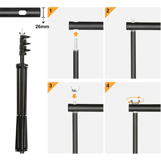 Photography Studio Backdrop Stand Photo Video Studio Background Stand Backdrop Support System Kit Scenery Shelf Frame Light Kit