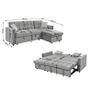 Pull-Out Sofa Bed Kris Grey With Storage Chaise Image 4