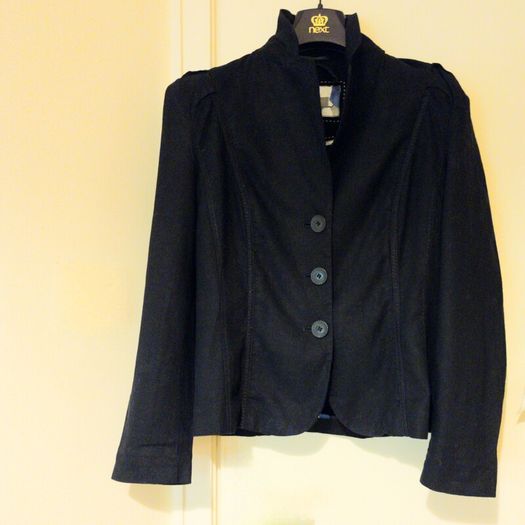 Per Una Navy Pure Linen Blazer S12