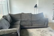 Grey/black corner sofa
