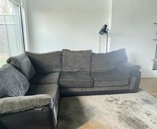 Grey/black corner sofa