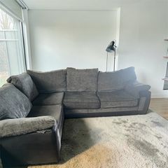 Grey/black corner sofa