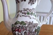 Country Life Large Coffee Pot Featuring Horse &amp; Hounds  Made by Myotts Stafford England
