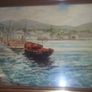 a oil painting picture on board of a harbour sceen by ken donfield Image 3