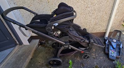 Double & Single Pram with Car Seat, Foldable