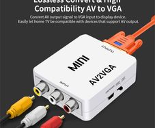 AV RCA CVBS to VGA Video Converter with 3.5mm Audio to PC