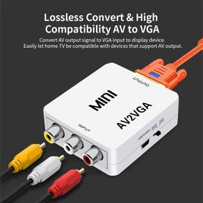 AV RCA CVBS to VGA Video Converter with 3.5mm Audio to PC