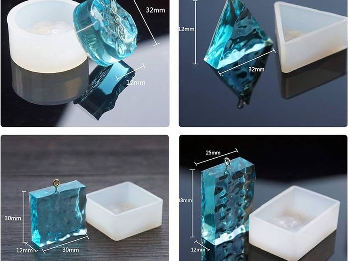 FREE EXPRESS SHIPPING 43 PCS Clear Jewelry Silicone Molds Set Water Wave Casting Mold Set Included 22 PCS Jewelry Resin Casting Mold and 3 Style Accessories for Jewelry Craft Making DIY