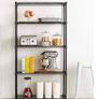 5 Black Steel Shelving Units Adjustable - Sold As One Lot Image 3