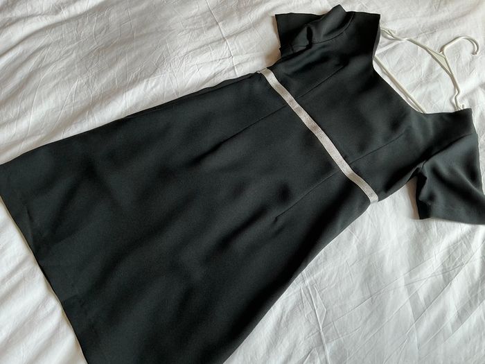 Black retro dress with silver waist detail small 8 10