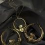 Gold Claddagh Necklace and big Hoop Earrings Set Image 5
