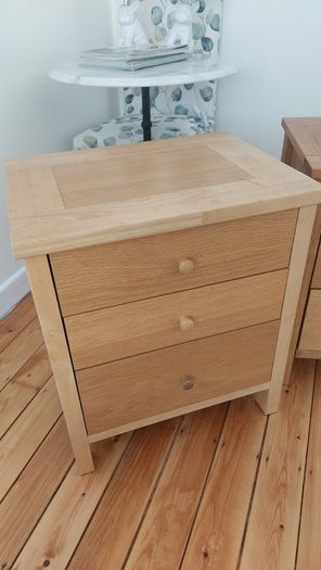 Set of 2 Bedside Lockers Tables