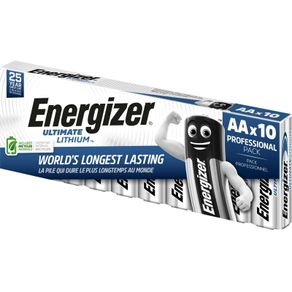 Packet of 10 ENERGIZER Ultimate Lithium AA battery - Camera, Flashlights MP3s
