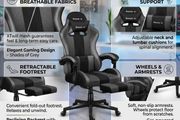 Huzaro Force 4.7 Grey Mesh Gaming Chair with Footrest