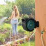 Retractable Hose Reel Wall Mounted, 30+2m Garden Hose Pipe Reel with Lock, Auto Rewind, 7 in 1 Spray Nozzle, Includes Wall Fixings, 180 Swivel, Outdoor Watering, 59 x 23 x 42 cm, Green Image 2