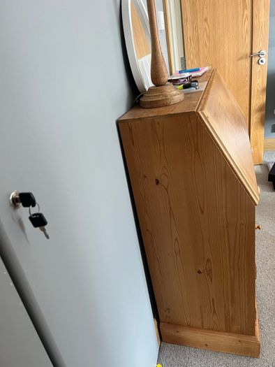 French handmade pine desk