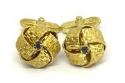 Mid century gold plated cuff links