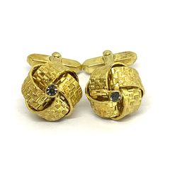 Mid century gold plated cuff links