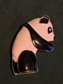 Large Vintage Panda Brooch
